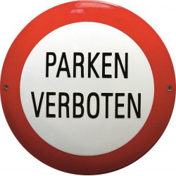 Parken Verboten Emailleschild