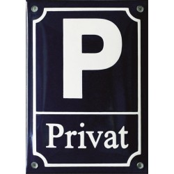 Emaille Verbotschilder Parkplatz  16x22cm  konvex