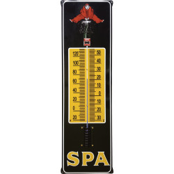 SPA Schwarz Emaille Thermometer 21x75 cm mit Ohren