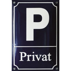 Emaille Verbotschilder Parkplatz  20x30cm  konvex
