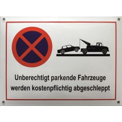 Unberechtigt Parken -  Verbotsschilde
