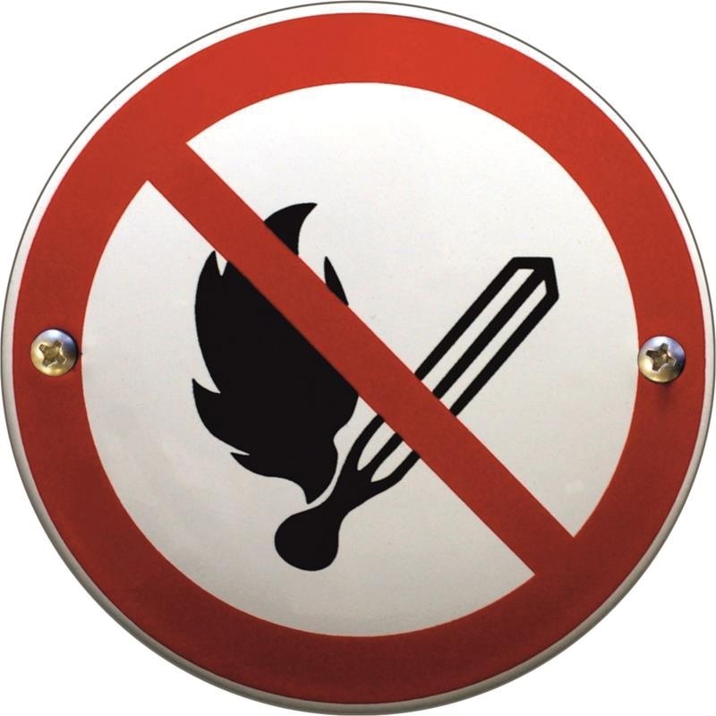 Offenes Feuer verboten Emaille Schild Offenes Feuer verboten Emaille Schild