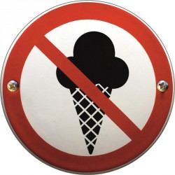 Eis essen verboten Schild