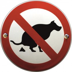 Keine Hunde - verboten schild 10 cm