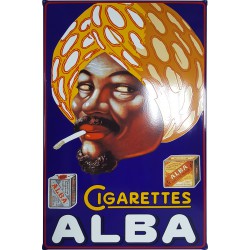ALBA Cigarettes Emailschild 80x120cm Nostalgisch Emaille - plaques émaillée