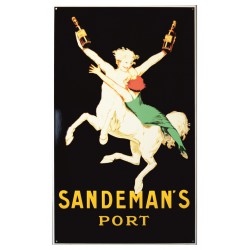 Sandeman Port Emailleschild 60x100cm Nostalgisch Emaille gebogene Kanten - plaques émaillée