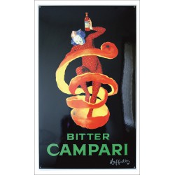 Bitter Campari Emailleschild 60x100cm Nostalgisch Emaille gebogene Kanten - plaques émaillée