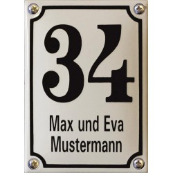 hausnummernschild mit namen