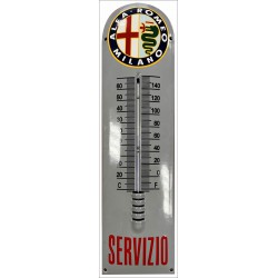 Alfa Romeo Emaille Thermometer 12x43cm