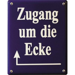 Emaille Hausnummer Münchner mit Straßenname 20x25cm