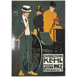 New In!  Confection Kehl Emailschild Nostalgisch Emaille 50x70cm gebogene Kanten - plaques émaillée