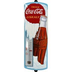 Coca Cola Emaille Thermometer Emailleschild 18,5x51cm