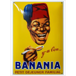 Banania Petit Déjeuner Familial Emailleschild 35x50cm - Emaille Kopien und Repliken