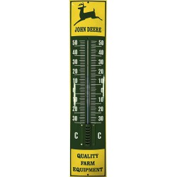 John Deere Quality Farm Equipment Emaille Thermometer 15x70cm Emailleschild