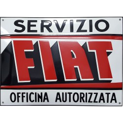 FIAT Servizio Automobil Emailleschild 50x35cm