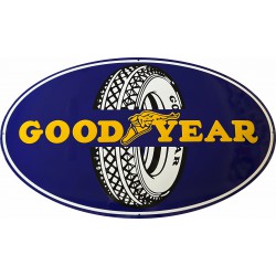 Good Year Automobil Emailleschild 101x60cm gewölbt