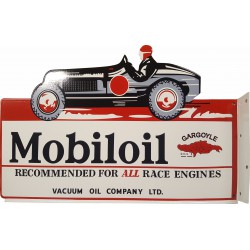 Mobiloil Automobil Emailleschild 65x41cm zweiseitig