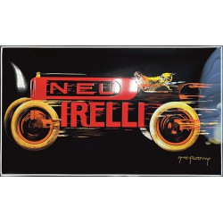 Neu Pirelli Emailleschild 100x60cm gewölbt - Emaille Kopie