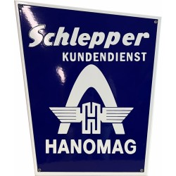 Schlepper Kundendienst Hanomag Automobil Emailleschild 40x48,5cm