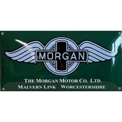 Morgan Automobil Emailleschild 50x25cm gewölbt