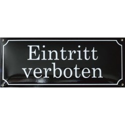 Emaille Strassenschild 2 Zeilig 50x20cm, gewölbt