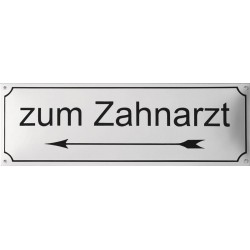 Emaille Strassenschild 2 Zeilig 60x20cm, gewölbt