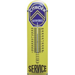 Emaille Thermometer mit Citroen logo 12x43cm