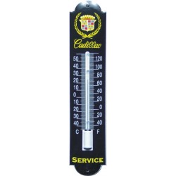 Emaille Thermometer mit Cadillac logo