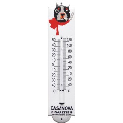 Emaille Thermometer mit Casanova Dog
