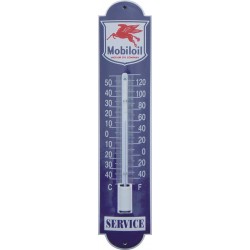 Mobil Oil Emaille Thermometer 6,5x30cm