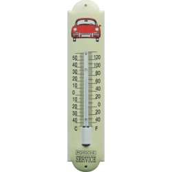 Porsche Emaille Thermometer 6,5x30cm