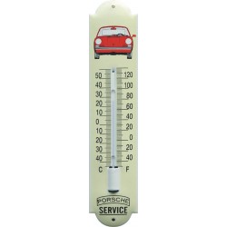 Porsche Emaille Thermometer 6,5x30cm