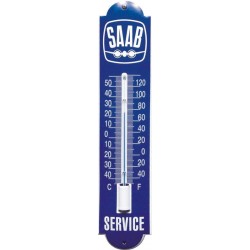 Saab Emaille Thermometer 6,5x30cm