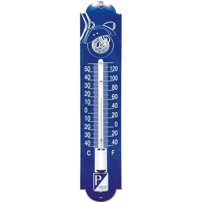 Thermometer - Vespa Piaggio logo 6,5x30cm Thermometer - Vespa Piaggio logo 6,5x30cm