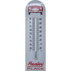 Healey Place Auto Front Red Emaille Thermometer