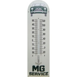 MG Service Auto Front Green Emaille Thermometer