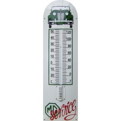 MG Service Auto Green Front Emaille Thermometer