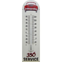 Porsche 356 Service Auto Back Emaille Thermometer