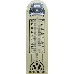 VW Dienst Auto Back Emaille Thermometer