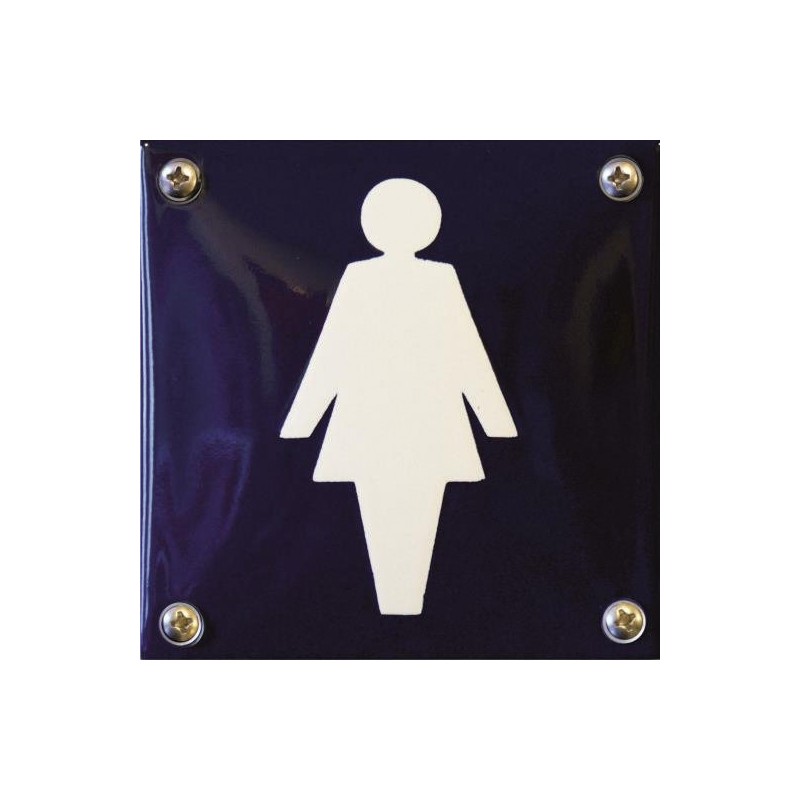 Emaille Toilettenschild Damen 10x10cm Emaille Toilettenschild Damen 10x10cm