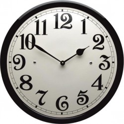Emaille Uhr mit Arabische Ziffern 40cm